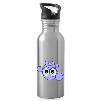 Bubbles - Water bottle with straw - silver - Right