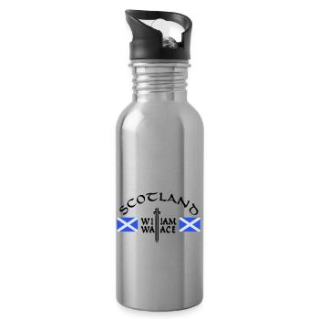 Scotland William Wallace - Water bottle with straw - silver - Right