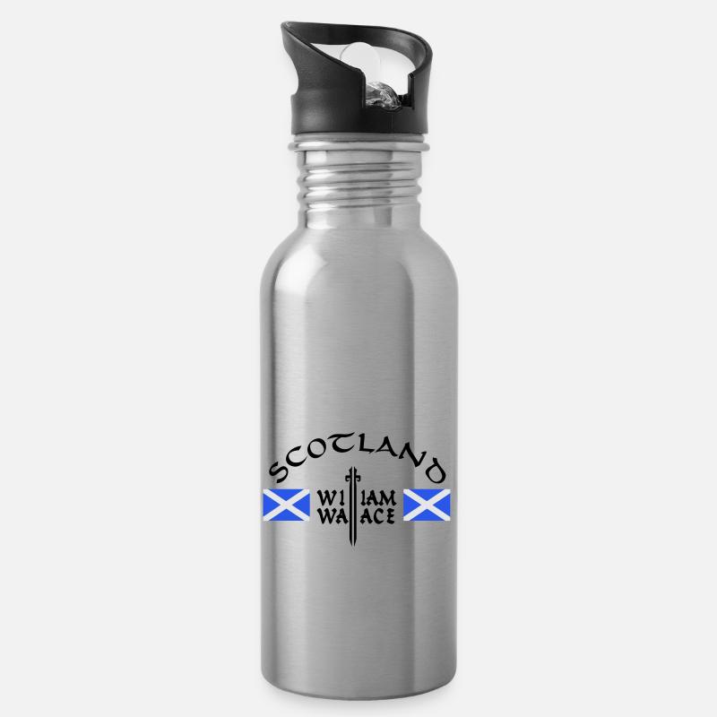 Ecosse William Wallace - Gourde avec paille intégrée - argent clair