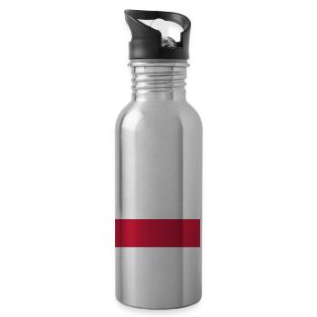 Pologne - Gourde avec paille intégrée - argent clair - Droite