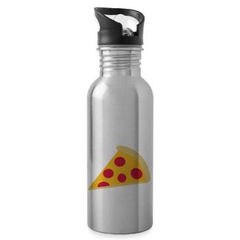Pizza - Water bottle with straw - silver - Right
