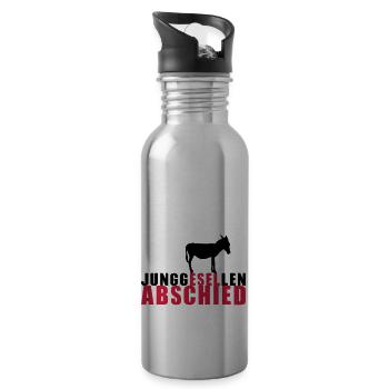JunggESELlenabschied - Trinkflasche mit integriertem Trinkhalm - Lightsilver - Rechts