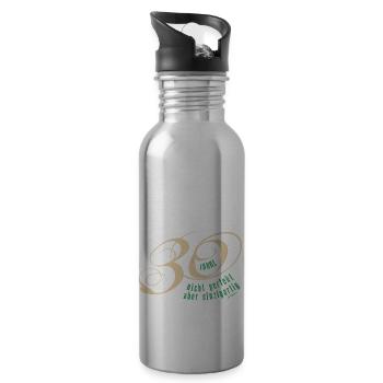 Geburtstag 30 Jahre - Trinkflasche mit integriertem Trinkhalm - Lightsilver - Rechts