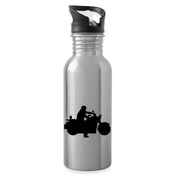 motorbike - Water bottle with straw - silver - Right