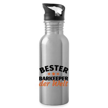 Barkeeper - Trinkflasche mit integriertem Trinkhalm - Lightsilver - Rechts