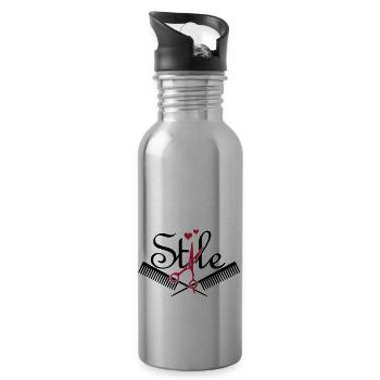 Style vom Frisör / hair style (2c) - Water bottle with straw - silver - Right