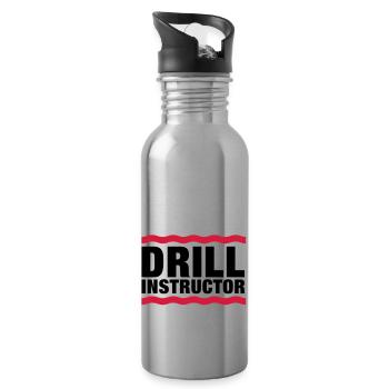 drill_instructor__f2 - Trinkflasche mit integriertem Trinkhalm - Lightsilver - Rechts