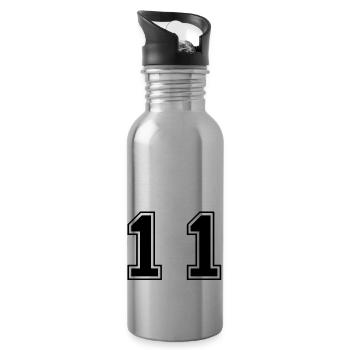 11 - Trinkflasche mit integriertem Trinkhalm - Lightsilver - Rechts
