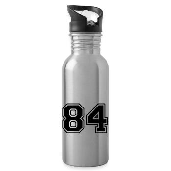 84 - Trinkflasche mit integriertem Trinkhalm - Lightsilver - Rechts