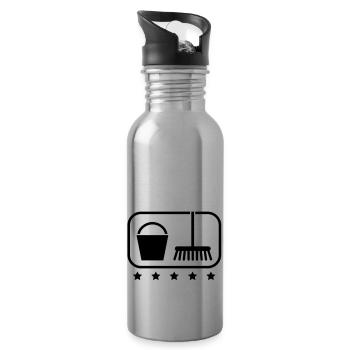 putzen_icon_po1 - Gourde avec paille intégrée - argent clair - Droite