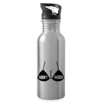 dont_touch_f1 - Trinkflasche mit integriertem Trinkhalm - Lightsilver - Rechts