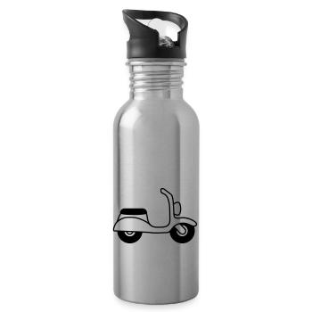 Moped - Trinkflasche mit integriertem Trinkhalm - Lightsilver - Rechts