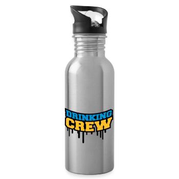 Drinking Crew Graffiti - Trinkflasche mit integriertem Trinkhalm - Lightsilver - Rechts