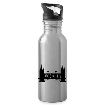 london - Trinkflasche mit integriertem Trinkhalm - Lightsilver - Rechts