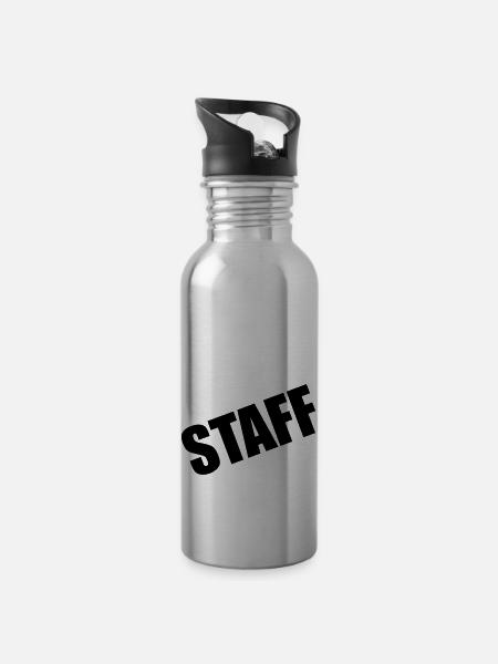 Staff - Gourde avec paille intégrée - argent clair