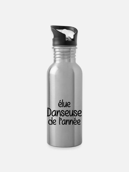 Danse / Danseur / Danseuse / Musique / Danser - Gourde avec paille intégrée - argent clair