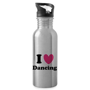 Dancing - Water bottle with straw - silver - Right