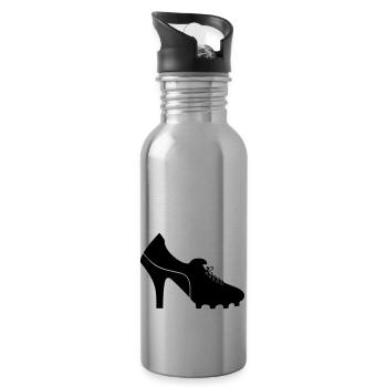 woman_soccer_01 - Water bottle with straw - silver - Right