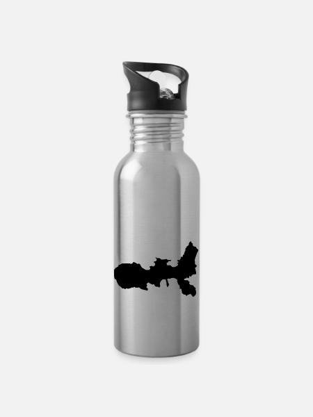 Elba - Trinkflasche mit integriertem Trinkhalm - Lightsilver
