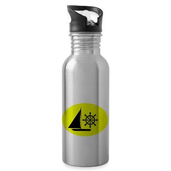 Sail - Water bottle with straw - silver - Right