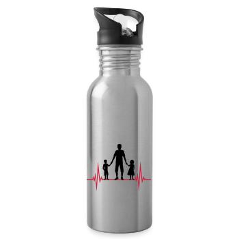 Frequency 2 Children Papa - Water bottle with straw - silver - Right