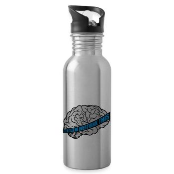 Let me overthink this - Water bottle with straw - silver - Right
