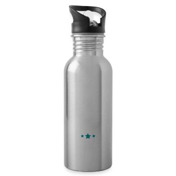 sportif au top idée cadeau - Gourde avec paille intégrée - argent clair - Droite