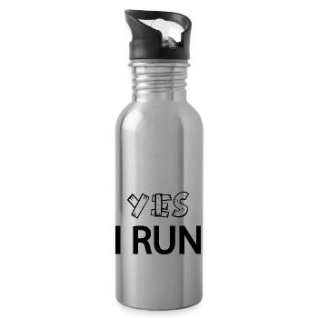 Marathon Triathlon Running joggen Biking Radfahren - Trinkflasche mit integriertem Trinkhalm - Lightsilver - Rechts
