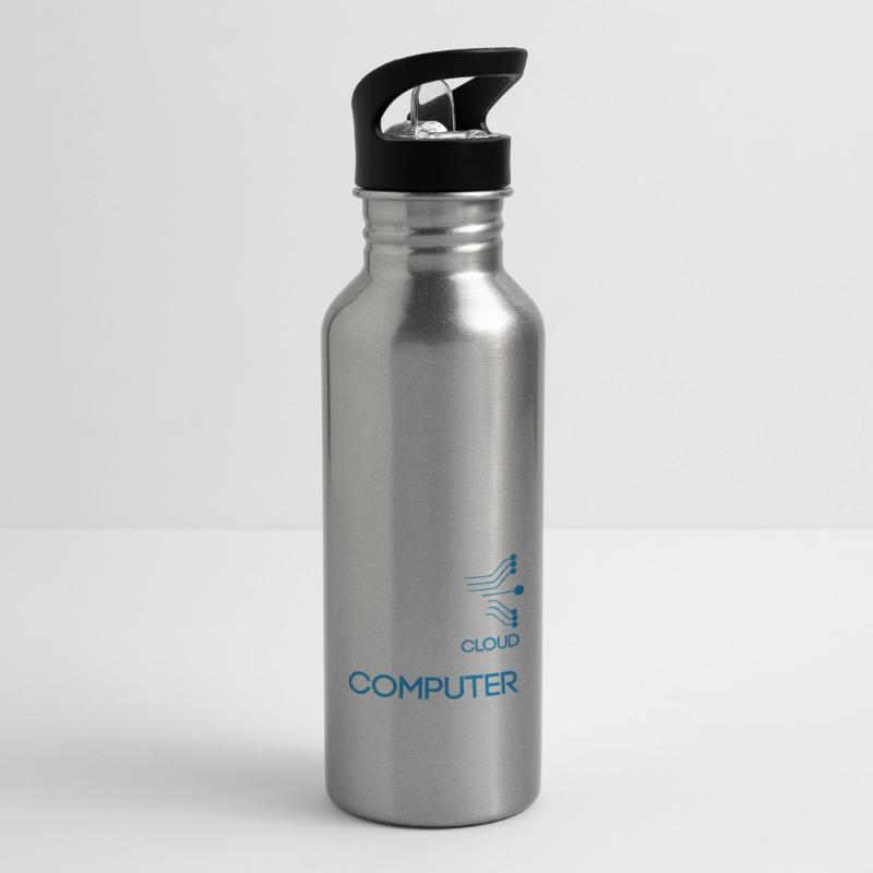 The Codefather Informatiker Programmierer Computer Trinkflasche mit integriertem Trinkhalm