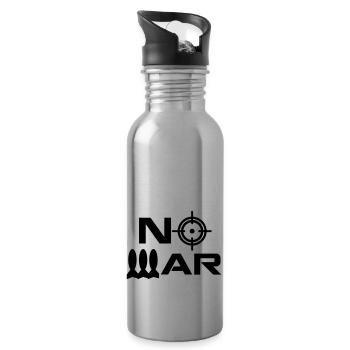 no war 01 - Gourde avec paille intégrée - argent clair - Droite