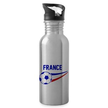france soccer - Trinkflasche mit integriertem Trinkhalm - Lightsilver - Rechts