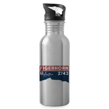 Figerhorn Sunrise Ascent Hike Hiking - Water bottle with straw - silver - Right
