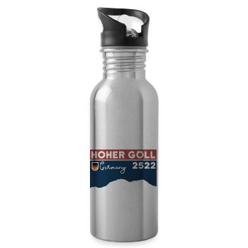 Hoher Göll Climbing Crossing Westgrat Hiking - Water bottle with straw - silver - Right