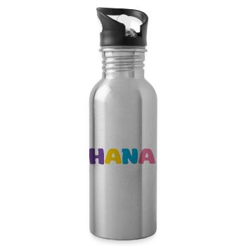 Nom - Hana - Gourde avec paille intégrée - argent clair - Droite