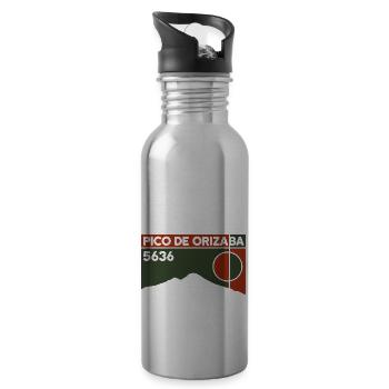 Pico De Orizaba Berg Vulkan Argentinien Souvenir - Trinkflasche mit integriertem Trinkhalm - Lightsilver - Rechts