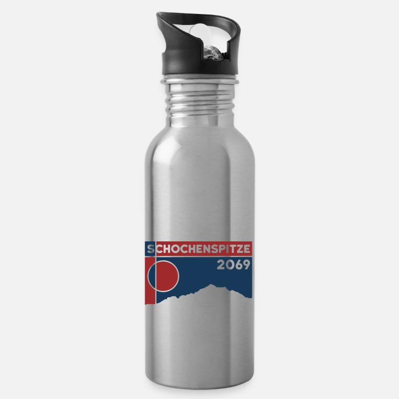 Schochenspitze Ski de randonnée Wandeurng Souvenirs Randonnée - Gourde avec paille intégrée - argent clair