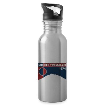 Monte Tremalzo Lac de Garde Randonnée Randonnée Souvenir - Gourde avec paille intégrée - argent clair - Droite
