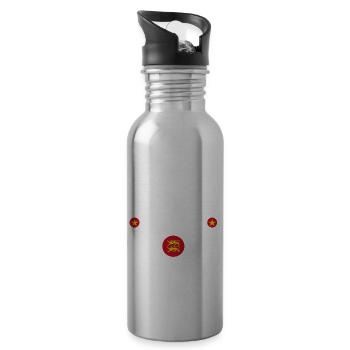 Normandy D-Day 80th Anniversary 1944 2024 - Water bottle with straw - silver - Right