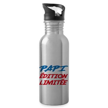 PAPI édition limitée - Gourde avec paille intégrée - argent clair - Droite