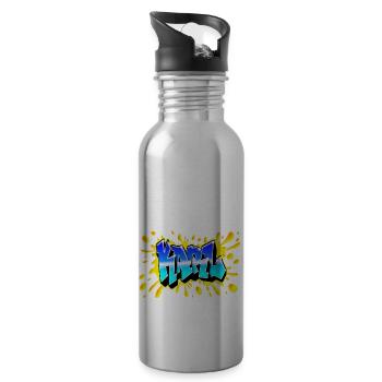 GRAFFITI KARL SPLASH JAUNE - Gourde avec paille intégrée - argent clair - Droite