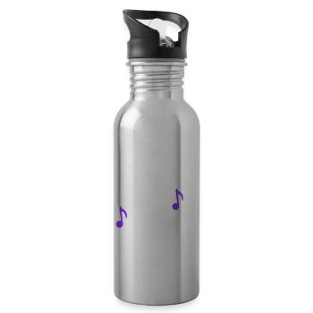 Music is my Drug Sheet Music Sheet Music Lyrics Music Logo - Water bottle with straw - silver - Right