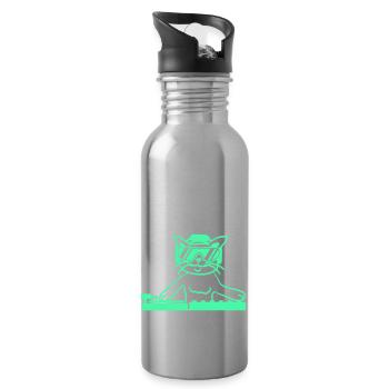 DJ Mischpult Katze Party Tier Kätzchen Haustier - Trinkflasche mit integriertem Trinkhalm - Lightsilver - Rechts