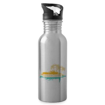 Guadeloupe - Water bottle with straw - silver - Right