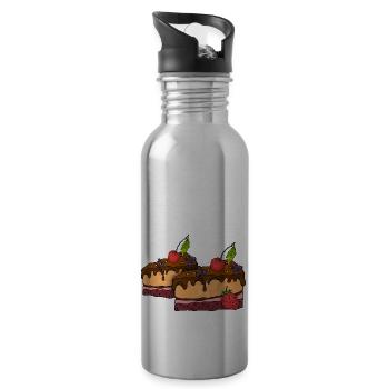 Cake - Water bottle with straw - silver - Right