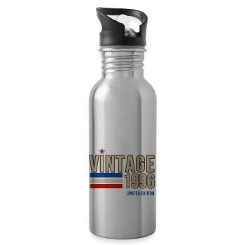 Jahrgang 1996 limitierte Auflage - Trinkflasche mit integriertem Trinkhalm - Lightsilver - Rechts