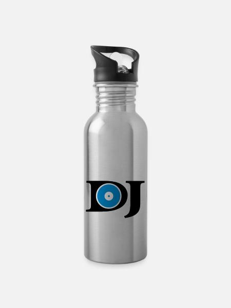 dj gear - Water bottle with straw - silver