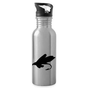 fluga - Trinkflasche mit integriertem Trinkhalm - Lightsilver - Rechts