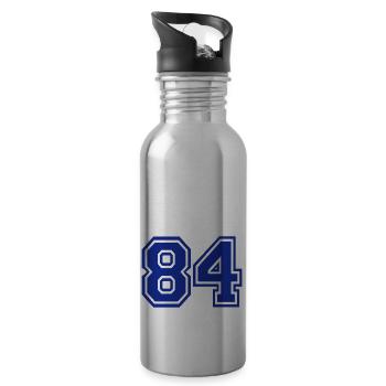 84 - Trinkflasche mit integriertem Trinkhalm - Lightsilver - Rechts