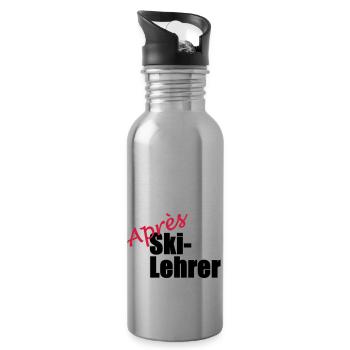 Apres Ski Lehrer - Trinkflasche mit integriertem Trinkhalm - Lightsilver - Rechts