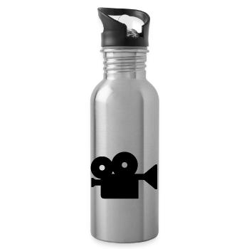 kamera foto - Trinkflasche mit integriertem Trinkhalm - Lightsilver - Rechts